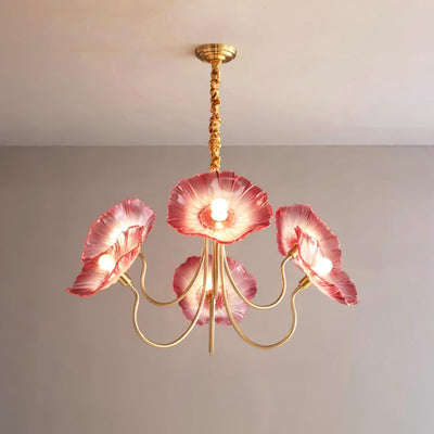 Murano Glass Flower Chandelier Light Fixture