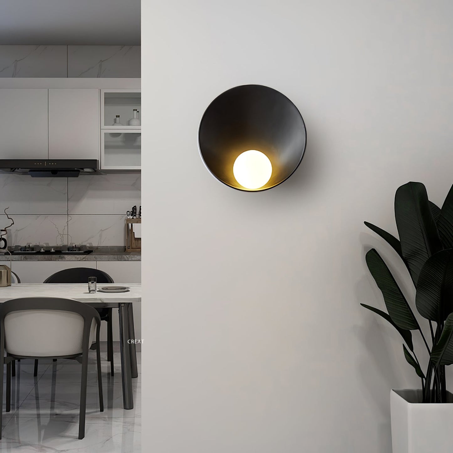 LumaSphere – Round Nordic Wall Lamp for Contemporary Atmosphere