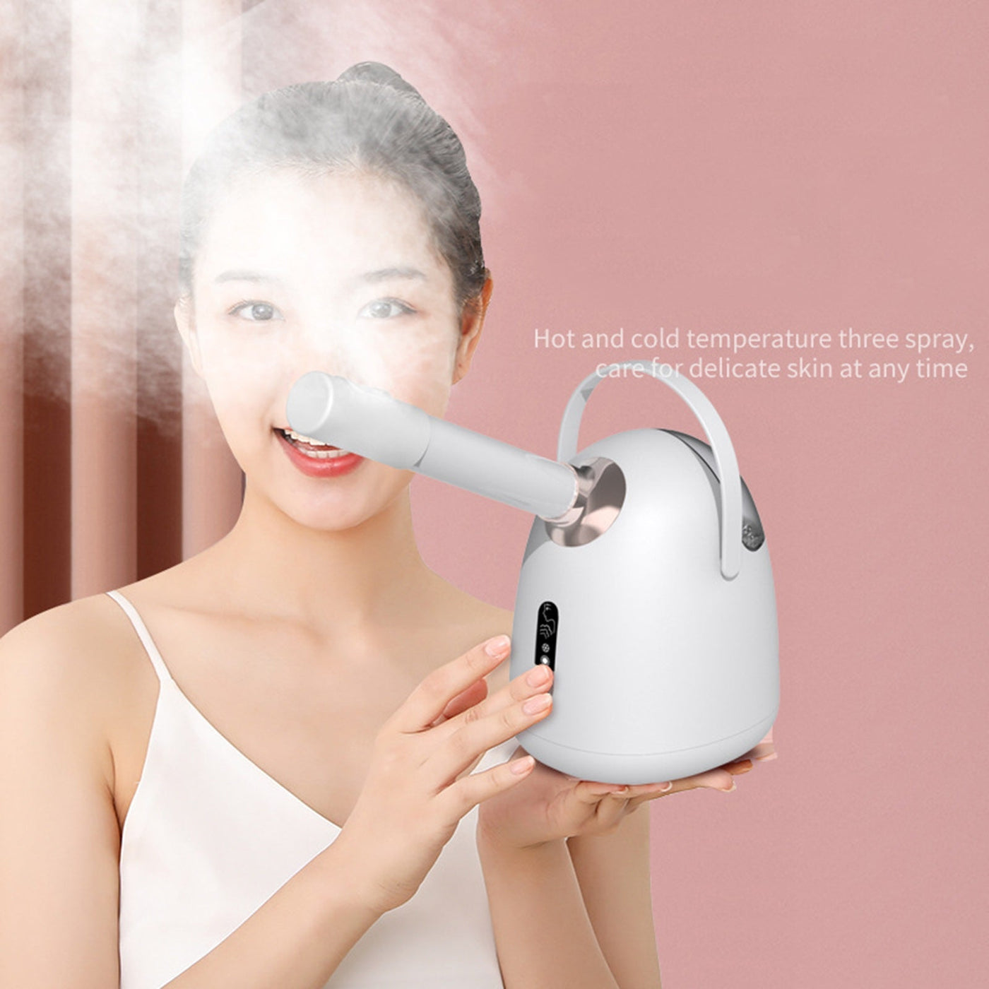 Nano Ionic Facial Steamer with Extendable Arm – Hot & Cold Mist SPA