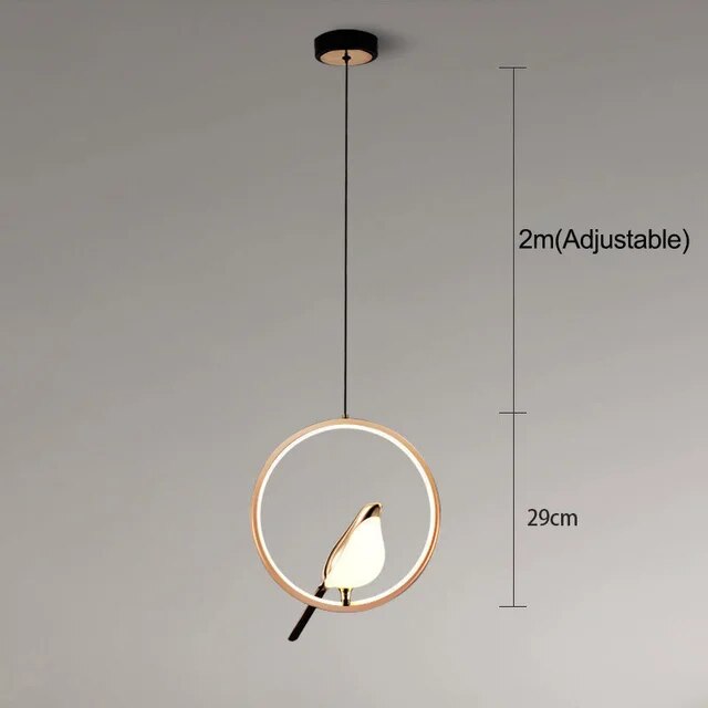 MrBird Gold Bird Pendant Light – Modern Elegant Lamp