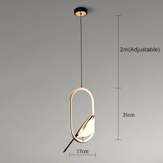 MrBird Gold Bird Pendant Light – Modern Elegant Lamp