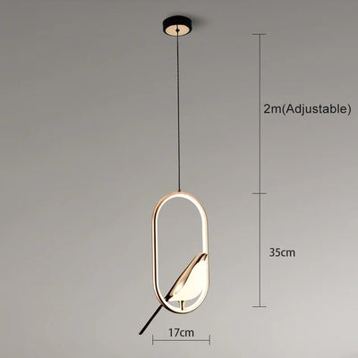 MrBird Gold Bird Pendant Light – Modern Elegant Lamp