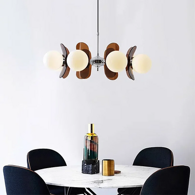 Modern Retro Bauhaus Chandelier with 8 Lights