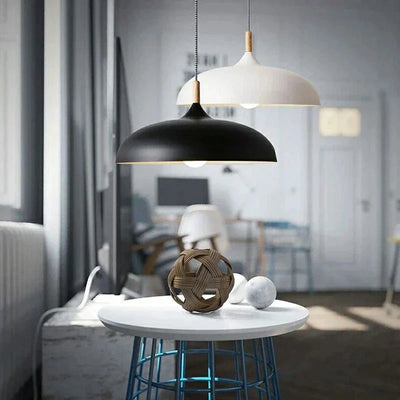 Scandinavian Oak LED Ceiling Light Fixture