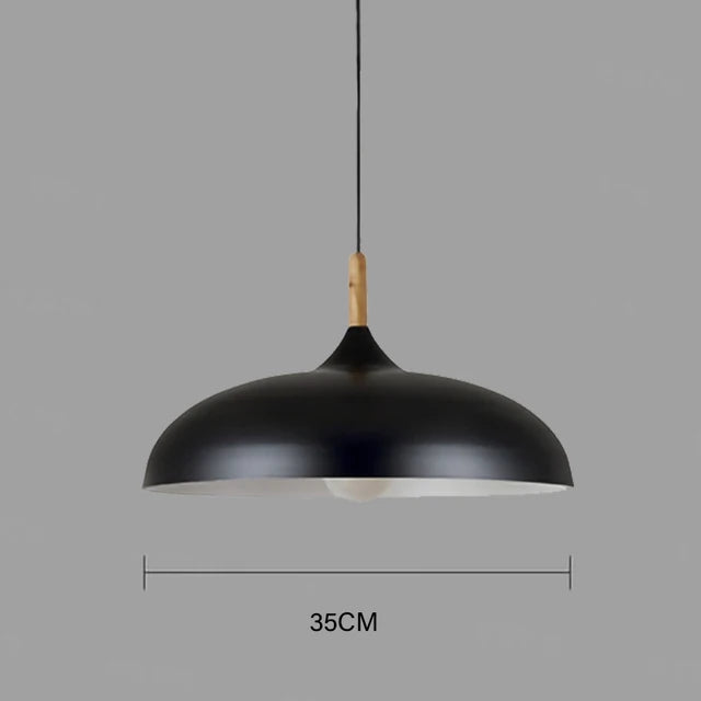 Scandinavian Oak LED Ceiling Light Fixture