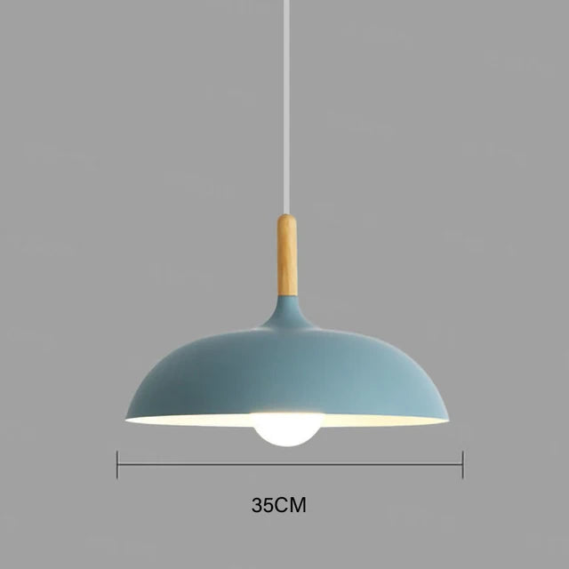 Scandinavian Oak LED Ceiling Light Fixture