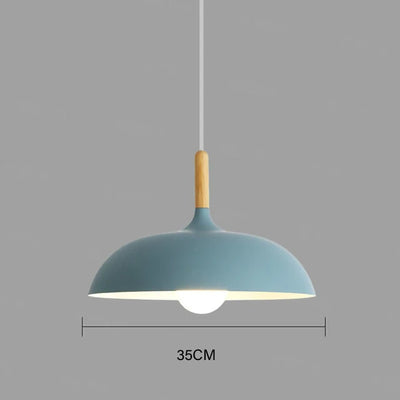 Scandinavian Oak LED Ceiling Light Fixture