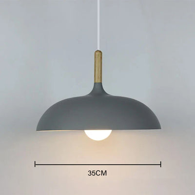 Scandinavian Oak LED Ceiling Light Fixture
