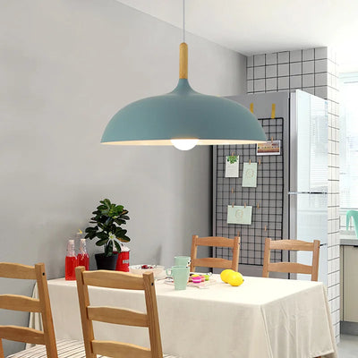 Scandinavian Oak LED Ceiling Light Fixture