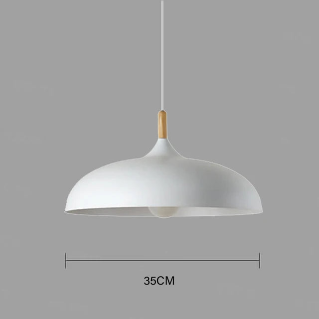 Scandinavian Oak LED Ceiling Light Fixture