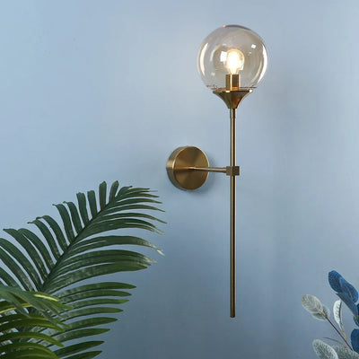 Scandinavian Glass Wall Lamp with Warm LED Light