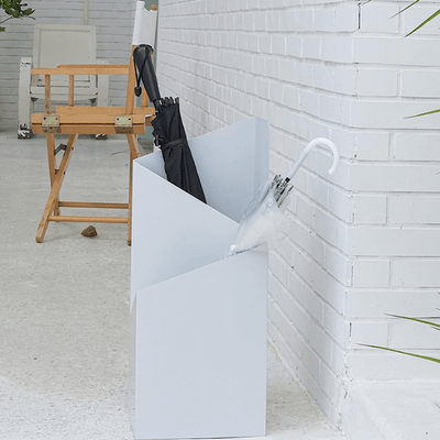 Nordic Geometric Metal Umbrella Stand with Drip Tray