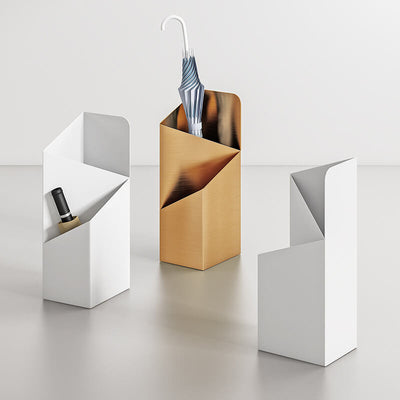 Nordic Geometric Metal Umbrella Stand with Drip Tray