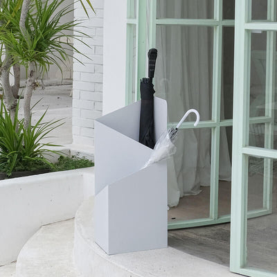 Nordic Geometric Metal Umbrella Stand with Drip Tray