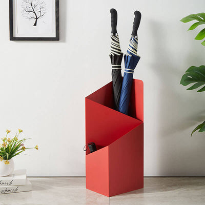 Nordic Geometric Metal Umbrella Stand with Drip Tray