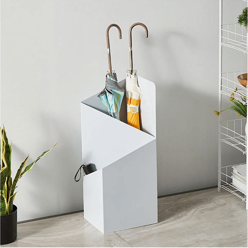 Nordic Geometric Metal Umbrella Stand with Drip Tray
