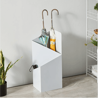 Nordic Geometric Metal Umbrella Stand with Drip Tray