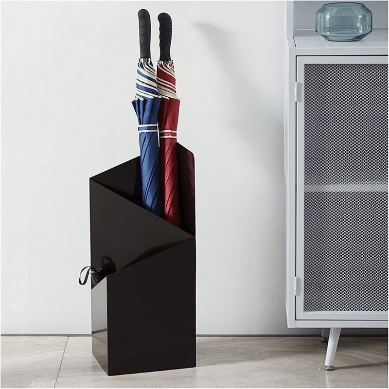 Nordic Geometric Metal Umbrella Stand with Drip Tray