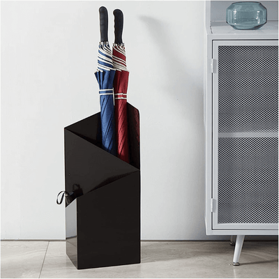 Nordic Geometric Metal Umbrella Stand with Drip Tray