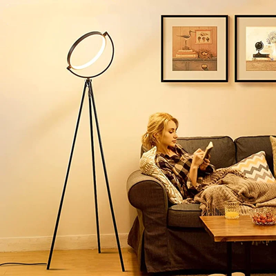 Scandinavian Floor Lamp – Nordic Halo LED Light
