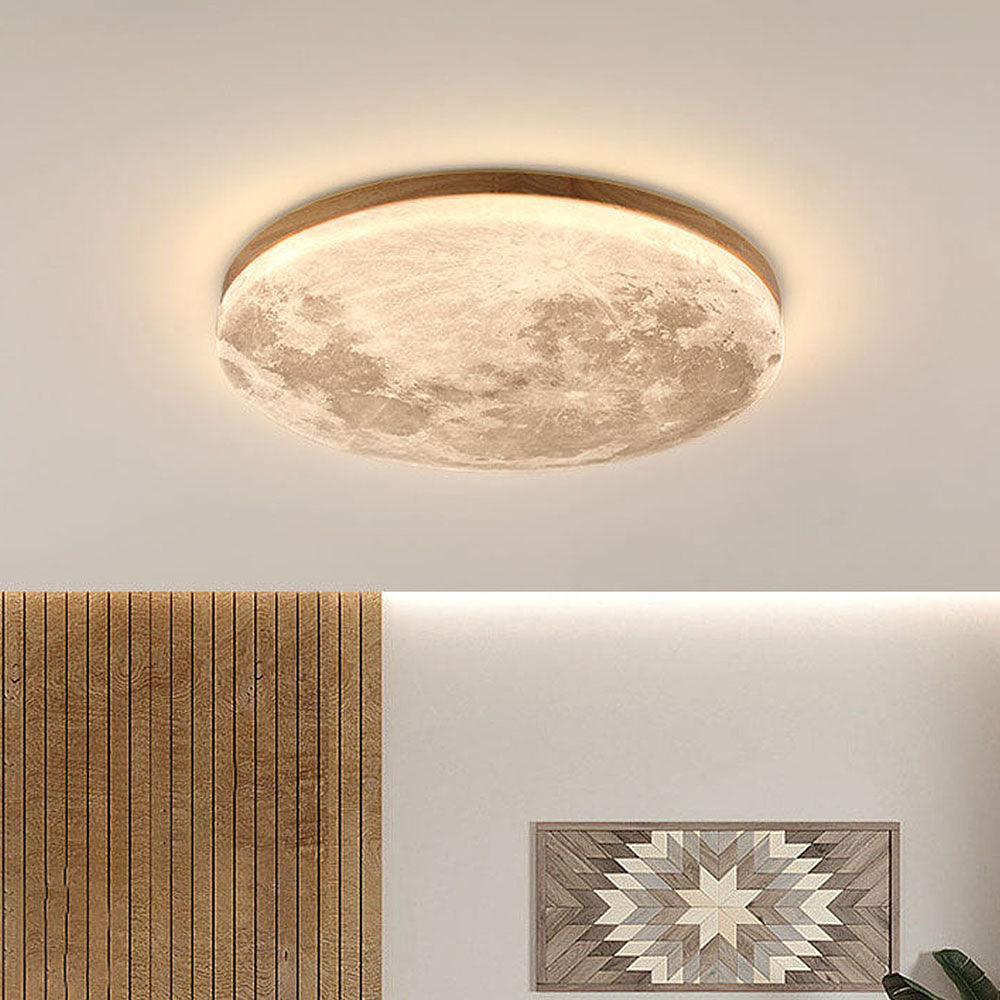 Moon-Inspired LED Ceiling Light for Modern Interiors