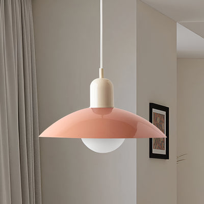 Modern Macaron Bauhaus Pendant Light – Iron Shade
