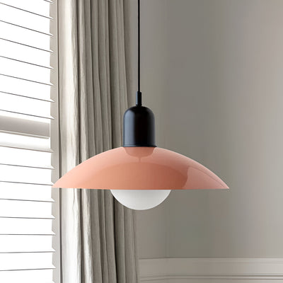 Modern Macaron Bauhaus Pendant Light – Iron Shade