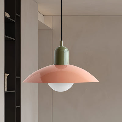 Modern Macaron Bauhaus Pendant Light – Iron Shade