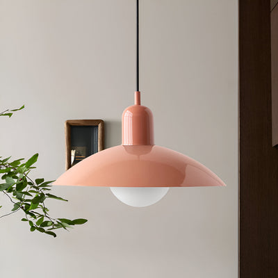 Modern Macaron Bauhaus Pendant Light – Iron Shade