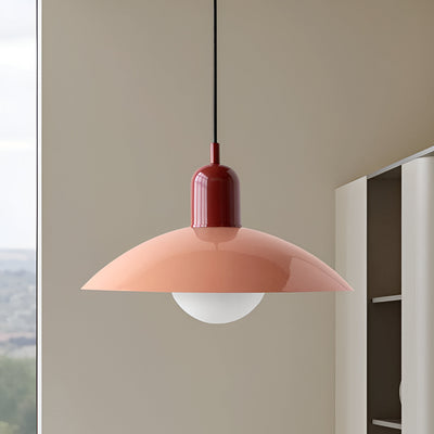 Modern Macaron Bauhaus Pendant Light – Iron Shade