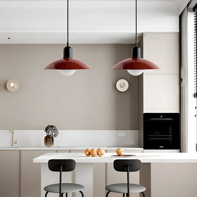 Modern Macaron Bauhaus Pendant Light – Iron Shade