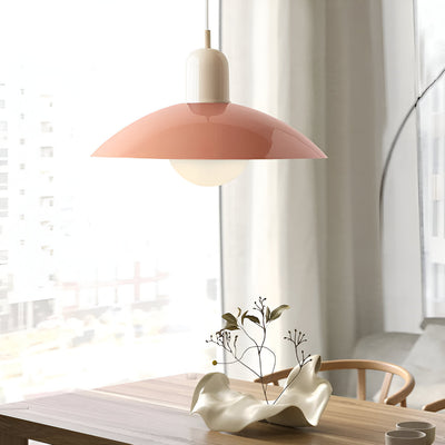 Modern Macaron Bauhaus Pendant Light – Iron Shade
