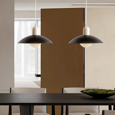 Modern Macaron Bauhaus Pendant Light – Iron Shade