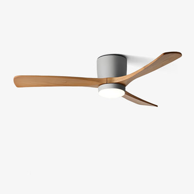 Nordic Wooden Ceiling Fan with LED Light and Remote