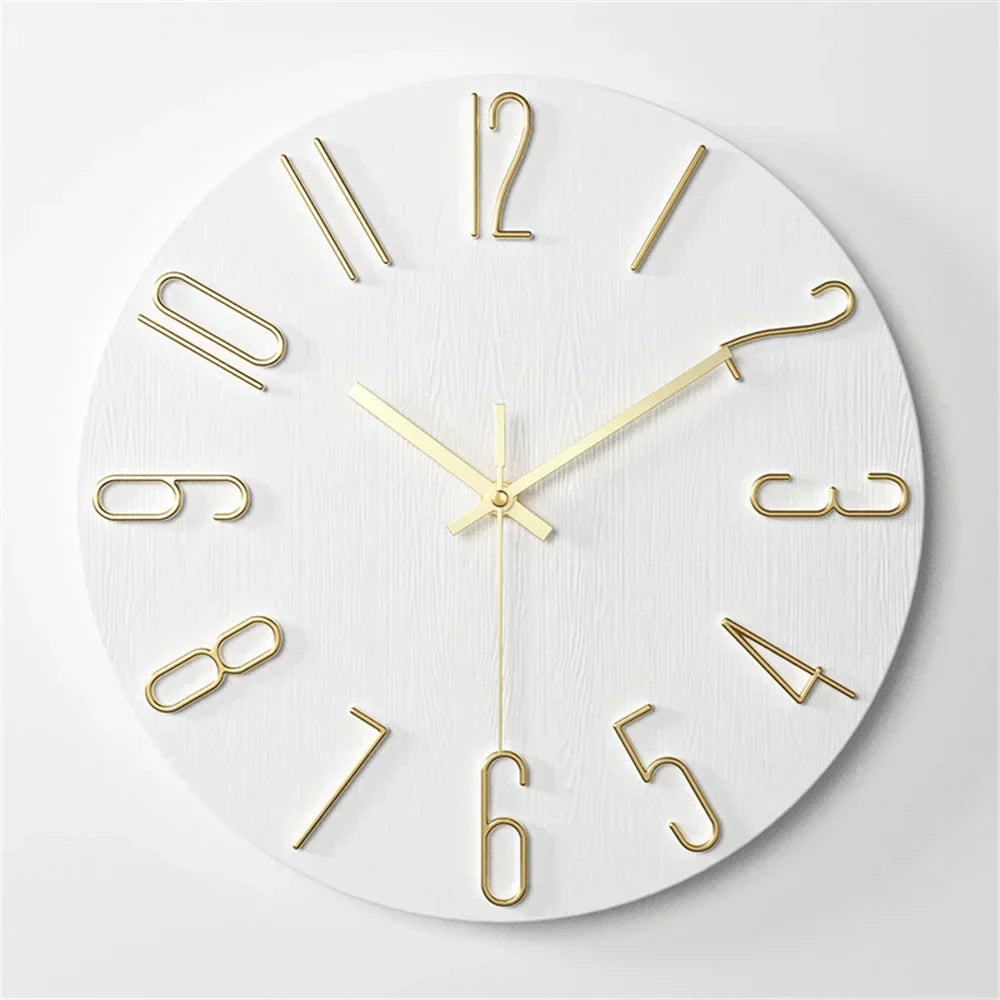 Minimalist Frameless 3D Wall Clock with Silent Movement