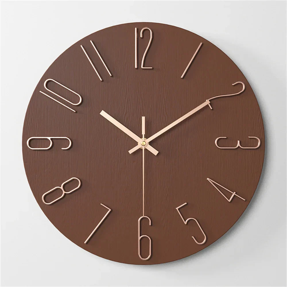 Minimalist Frameless 3D Wall Clock with Silent Movement