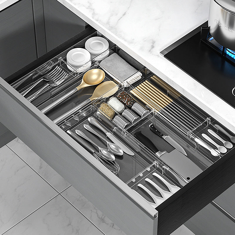 Adjustable Kitchen Drawer Organizer for Utensils & Cutlery