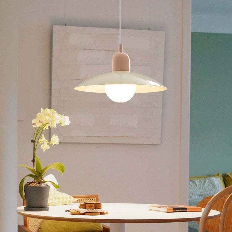 Modern Macaron Bauhaus Pendant Light – Iron Shade