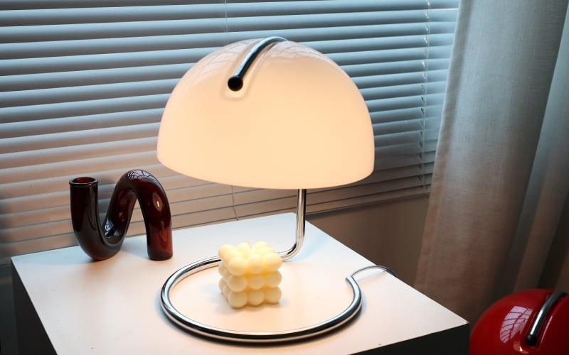 Bauhaus Style Glass LED Table Lamp