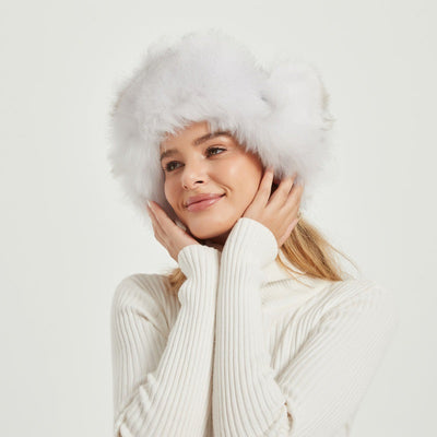 Women’s Chunky Faux Fur Winter Hat with Animal Ears