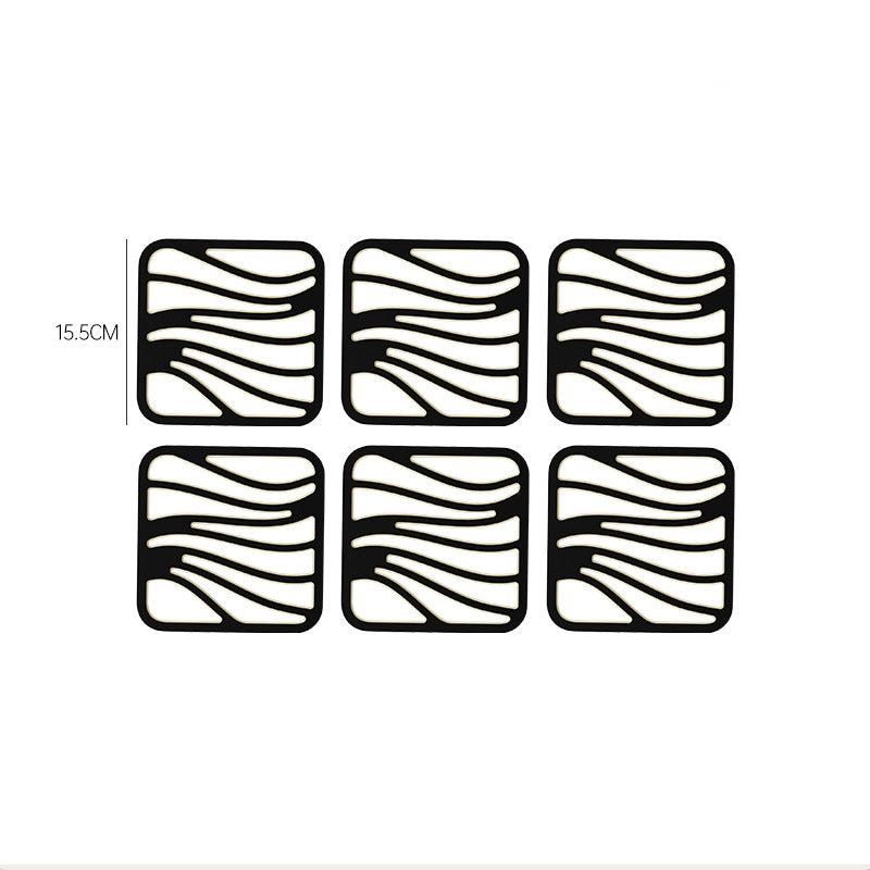 Heat-Resistant Silicone Trivet Coasters – Set of 6