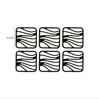 Heat-Resistant Silicone Trivet Coasters – Set of 6