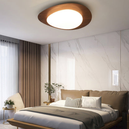 Scandinavian Pebble Wood Ceiling Light