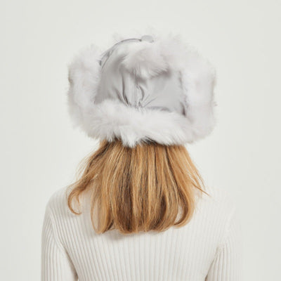 Women’s Chunky Faux Fur Winter Hat with Animal Ears