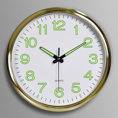 Silent LED Wall Clock 12" for Classroom