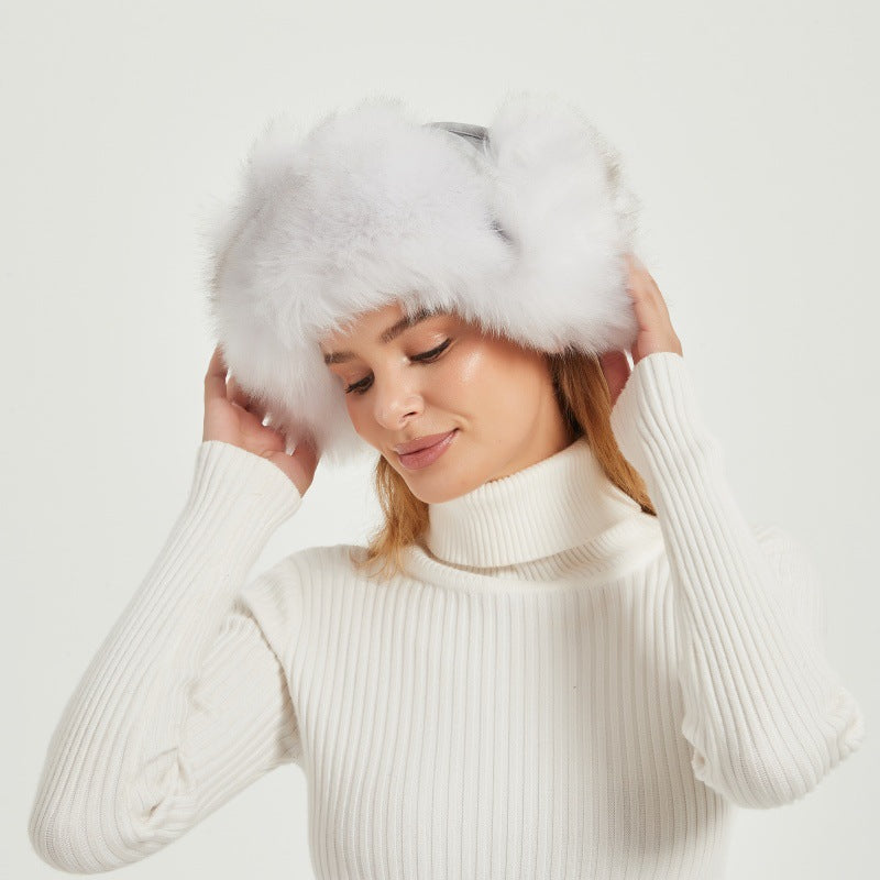 Women’s Chunky Faux Fur Winter Hat with Animal Ears