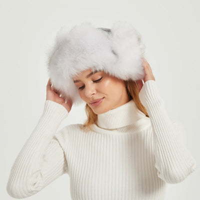 Women’s Chunky Faux Fur Winter Hat with Animal Ears