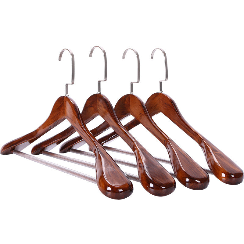 Luxury Wooden Clothes Hangers with Curved Design