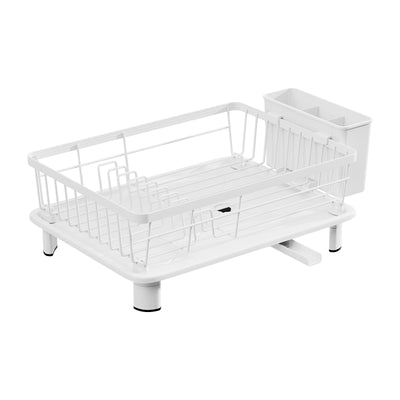 Dish Drying Rack with Drainage and Cutlery Holder