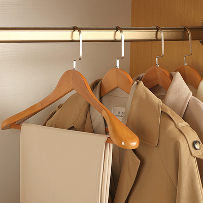 Luxury Wooden Clothes Hangers with Curved Design
